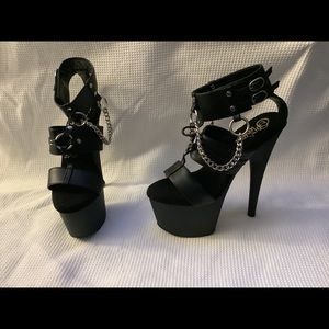 Pleaser Adore 761, Blk Matte, Size 7